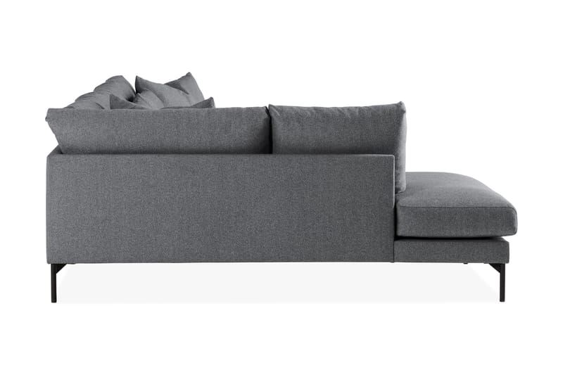 Menard 4-seters Venstrevendt L-formet Sjeselongsofa i Stoff - Mørk grå - Møbler - Sofaer - Sofaer med sjeselong - 4 seters sofa med divan