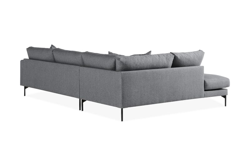 Menard 4-seters Venstrevendt L-formet Sjeselongsofa i Stoff - Mørk grå - Møbler - Sofaer - Sofaer med sjeselong - 4 seters sofa med divan