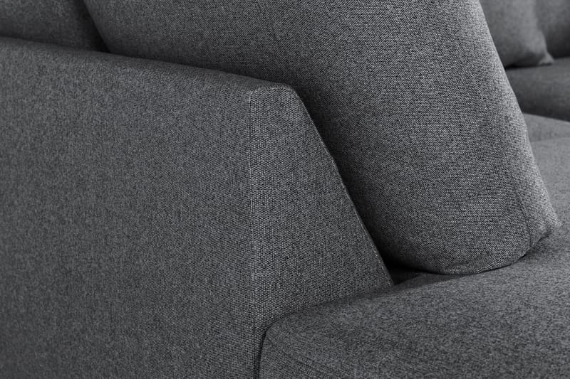 Menard 4-seters Venstrevendt L-formet Sjeselongsofa i Stoff - Mørk grå - Møbler - Sofaer - Sofaer med sjeselong - 4 seters sofa med divan