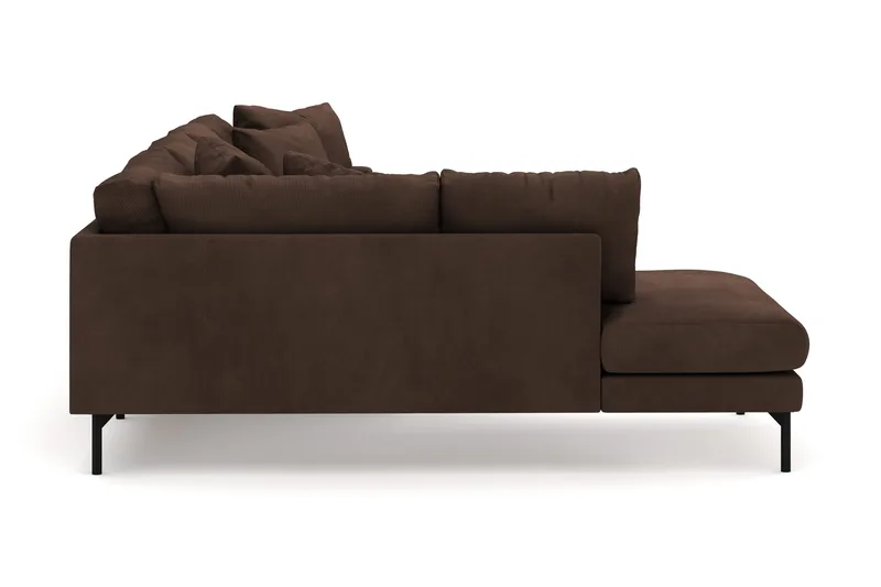 Menard 4-seters Venstrevendt Stor U-formet Dyp Large Sofa med Divan og Sjeselong i Manchester - Brun - Møbler - Sofaer - Sofaer med sjeselong - 4 seters sofa med divan