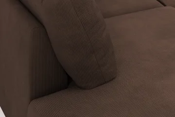 Menard 4-seters Venstrevendt Stor U-formet Dyp Large Sofa med Divan og Sjeselong i Manchester - Brun - Møbler - Sofaer - Sofaer med sjeselong - 4 seters sofa med divan