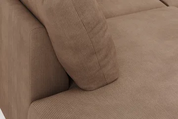 Menard 4-seters Venstrevendt Stor U-formet Dyp Large Sofa med Divan og Sjeselong i Manchester - Brun - Møbler - Sofaer - Sofaer med sjeselong - 4 seters sofa med divan