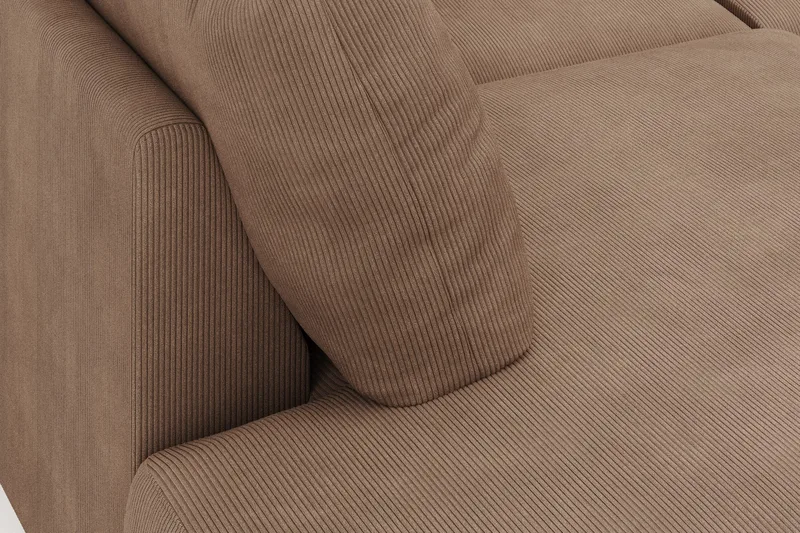 Menard 4-seters Venstrevendt Stor U-formet Dyp Large Sofa med Divan og Sjeselong i Manchester - Brun - Møbler - Sofaer - Sofaer med sjeselong - 4 seters sofa med divan