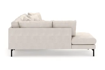 Menard 4-seters Venstrevendt Stor U-formet Dyp Large Sofa med Divan og Sjeselong i Stoff - Beige - Møbler - Sofaer - Sofaer med sjeselong - 4 seters sofa med divan