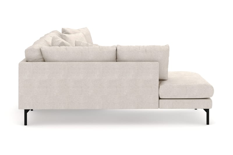 Menard 4-seters Venstrevendt Stor U-formet Dyp Large Sofa med Divan og Sjeselong i Stoff - Beige - Møbler - Sofaer - Sofaer med sjeselong - 4 seters sofa med divan