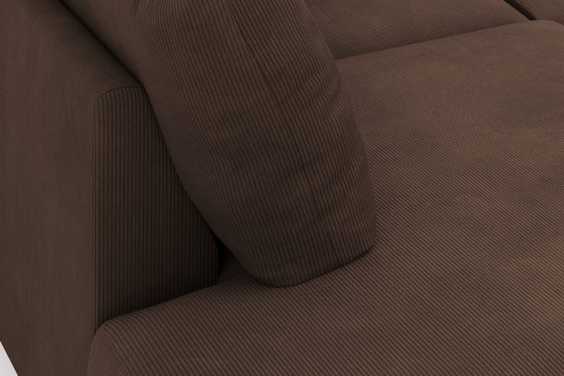 Menard 4-seters Venstrevendt U-formet Large Sofa med Divan og Sjeselong i Manchester - Brun - Møbler - Sofaer - Sofaer med sjeselong - 4 seters sofa med divan