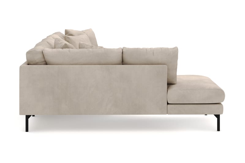 Menard 4-seters Venstrevendt U-formet Large Sofa med Divan og Sjeselong i Manchester - Greige - Møbler - Sofaer - Sofaer med sjeselong - 4 seters sofa med divan