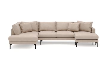 Menard 4-seters Venstrevendt U-formet Large Sofa med Divan og Sjeselong i Stoff