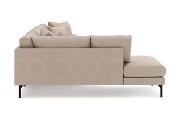 Menard 4-seters Venstrevendt U-formet Large Sofa med Divan og Sjeselong i Stoff - Beige - Møbler - Sofaer - Sofaer med sjeselong - 4 seters sofa med divan