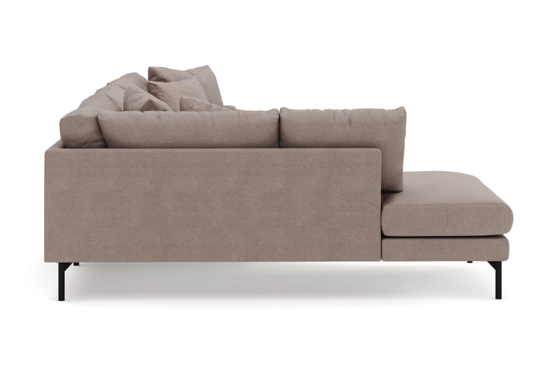 Menard 4-seters Venstrevendt U-formet Large Sofa med Divan og Sjeselong i Stoff - Brun - Møbler - Sofaer - Sofaer med sjeselong - 4 seters sofa med divan