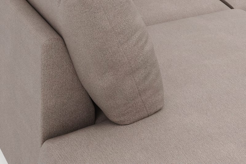 Menard 4-seters Venstrevendt U-formet Large Sofa med Divan og Sjeselong i Stoff - Brun - Møbler - Sofaer - Sofaer med sjeselong - 4 seters sofa med divan