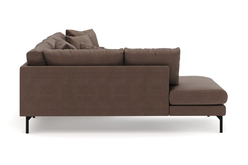 Menard 4-seters Venstrevendt U-formet Large Sofa med Divan og Sjeselong i Stoff - Brun - Møbler - Sofaer - Sofaer med sjeselong - 4 seters sofa med divan