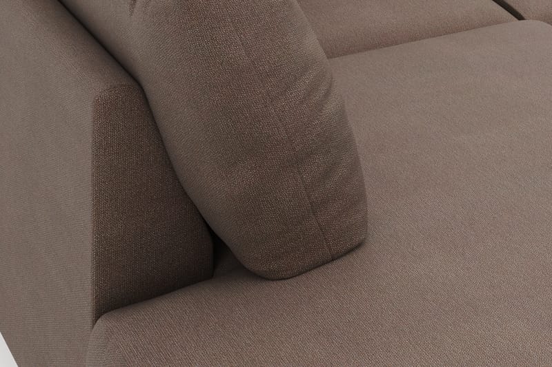Menard 4-seters Venstrevendt U-formet Large Sofa med Divan og Sjeselong i Stoff - Brun - Møbler - Sofaer - Sofaer med sjeselong - 4 seters sofa med divan