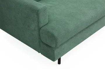 Menard Compact 4-seters Høyrevendt L-formet Sjeselongsofa i Fløyel - Mørk grønn - Møbler - Sofaer - Sofaer med sjeselong - 4 seters sofa med divan
