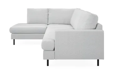 Menard Compact 4-seters Venstrevendt L-formet Sjeselongsofa i Stoff - Lys grå - Møbler - Sofaer - Sofaer med sjeselong - 4 seters sofa med divan