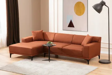 Mississauga Divansofa 3-seters - Oransje - Møbler - Sofaer - Sofaer med sjeselong - 3 seters sofa med divan
