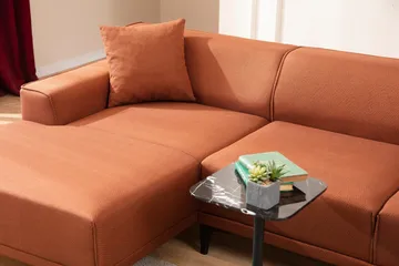 Mississauga Divansofa 3-seters - Oransje - Møbler - Sofaer - Sofaer med sjeselong - 3 seters sofa med divan