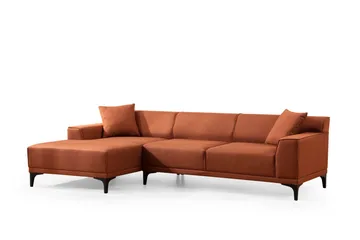 Mississauga Divansofa 3-seters - Oransje - Møbler - Sofaer - Sofaer med sjeselong - 3 seters sofa med divan