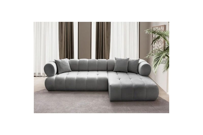 Mississauga Sofa med divan 3-seter - Grå - Møbler - Sofaer - Sofaer med sjeselong - 3 seters sofa med divan