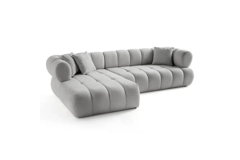 Mississauga Sofa med divan 3-seter - Grå - Møbler - Sofaer - Sofaer med sjeselong - 3 seters sofa med divan