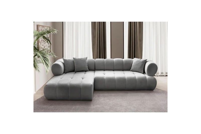 Mississauga Sofa med divan 3-seter - Grå - Møbler - Sofaer - Sofaer med sjeselong - 3 seters sofa med divan