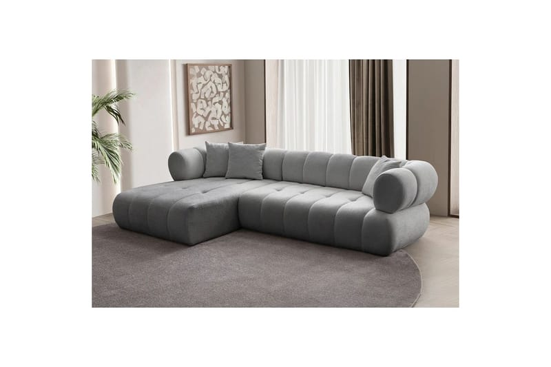 Mississauga Sofa med divan 3-seter - Grå - Møbler - Sofaer - Sofaer med sjeselong - 3 seters sofa med divan
