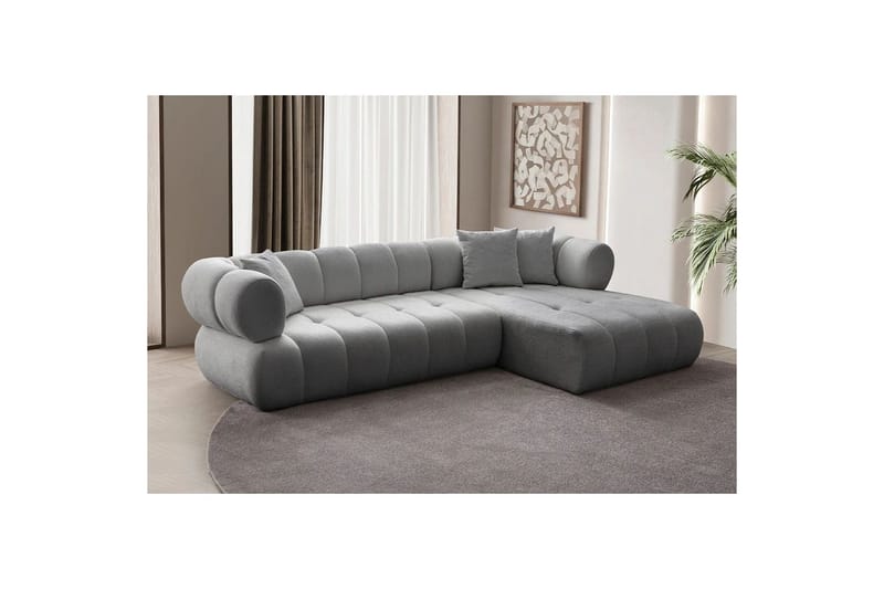 Mississauga Sofa med divan 3-seter - Grå - Møbler - Sofaer - Sofaer med sjeselong - 3 seters sofa med divan