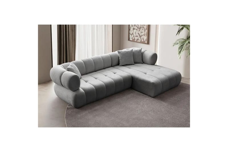 Mississauga Sofa med divan 3-seter - Grå - Møbler - Sofaer - Sofaer med sjeselong - 3 seters sofa med divan