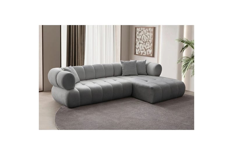 Mississauga Sofa med divan 3-seter - Grå - Møbler - Sofaer - Sofaer med sjeselong - 3 seters sofa med divan