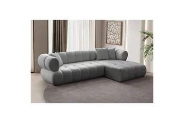 Mississauga Sofa med divan 3-seter - Grå - Møbler - Sofaer - Sofaer med sjeselong - 3 seters sofa med divan