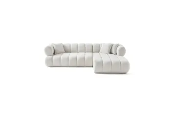 Mississauga Sofa med divan 3-seter - Hvit - Møbler - Sofaer - Sofaer med sjeselong - 3 seters sofa med divan