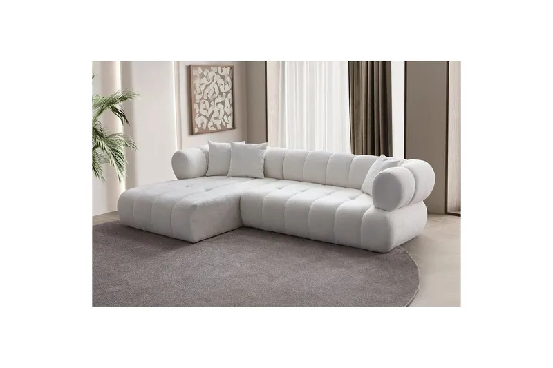 Mississauga Sofa med divan 3-seter - Hvit - Møbler - Sofaer - Sofaer med sjeselong - 3 seters sofa med divan