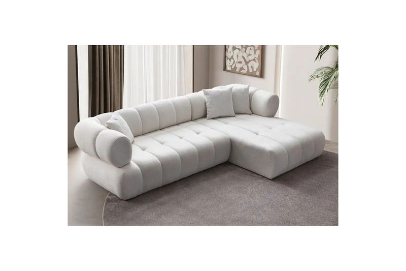 Mississauga Sofa med divan 3-seter - Hvit - Møbler - Sofaer - Sofaer med sjeselong - 3 seters sofa med divan