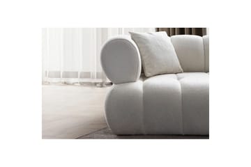Mississauga Sofa med divan 3-seter - Hvit - Møbler - Sofaer - Sofaer med sjeselong - 3 seters sofa med divan