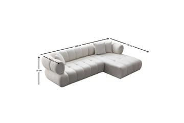 Mississauga Sofa med divan 3-seter - Hvit - Møbler - Sofaer - Sofaer med sjeselong - 3 seters sofa med divan