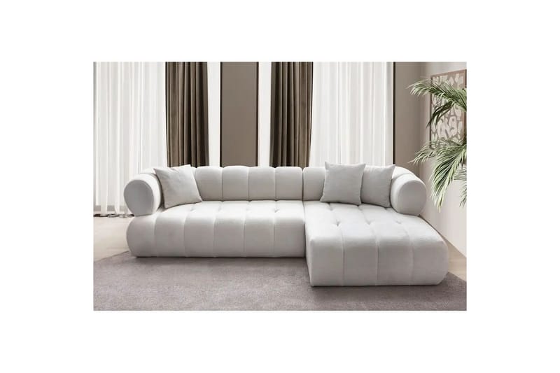 Mississauga Sofa med divan 3-seter - Hvit - Møbler - Sofaer - Sofaer med sjeselong - 3 seters sofa med divan