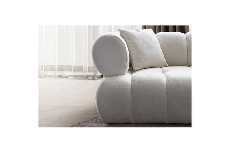Mississauga Sofa med divan 3-seter - Hvit - Møbler - Sofaer - Sofaer med sjeselong - 3 seters sofa med divan