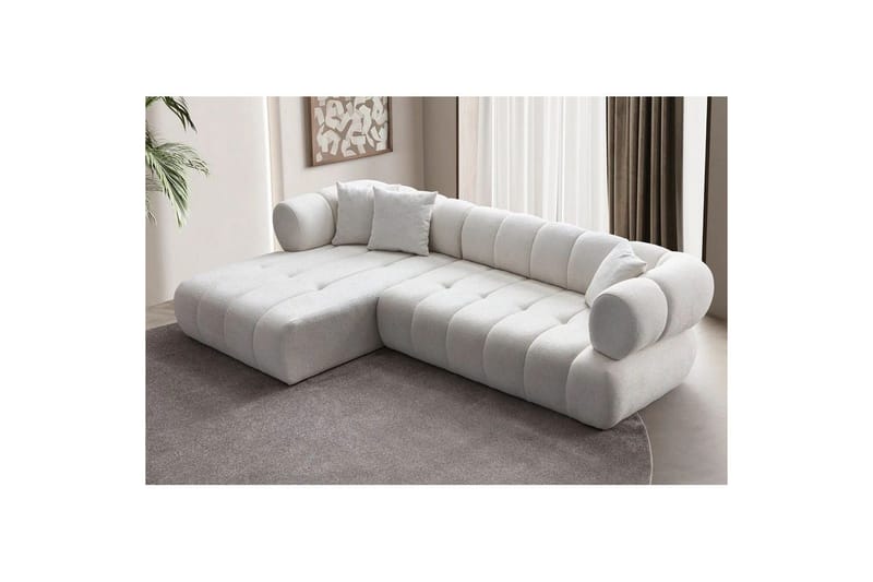 Mississauga Sofa med divan 3-seter - Hvit - Møbler - Sofaer - Sofaer med sjeselong - 3 seters sofa med divan