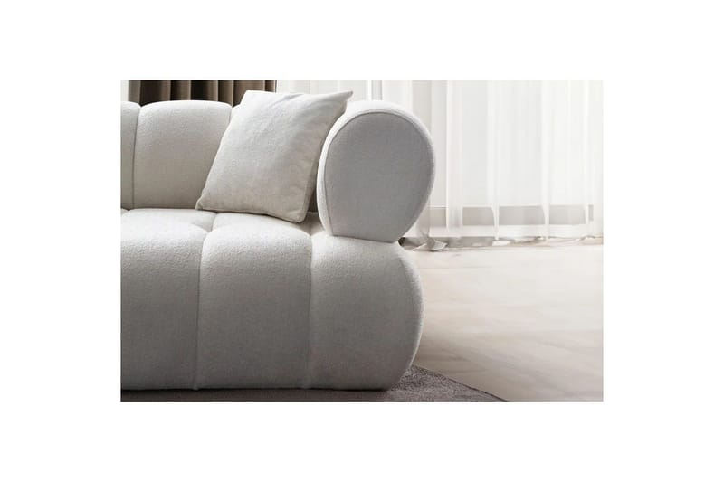 Mississauga Sofa med divan 3-seter - Hvit - Møbler - Sofaer - Sofaer med sjeselong - 3 seters sofa med divan