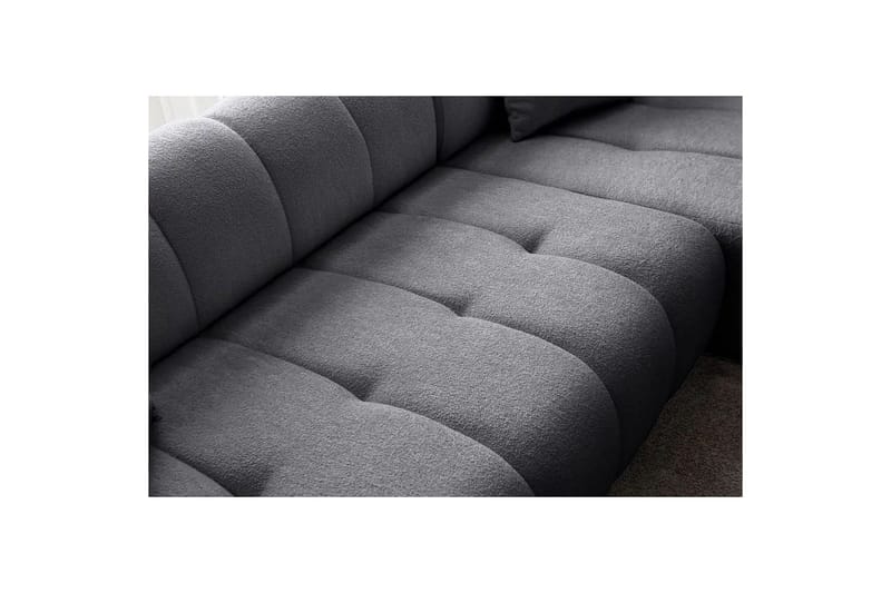 Mississauga Sofa med divan 3-seter - Mørkgrå - Møbler - Sofaer - Sofaer med sjeselong - 3 seters sofa med divan