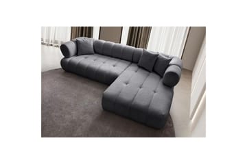 Mississauga Sofa med divan 3-seter - Mørkgrå - Møbler - Sofaer - Sofaer med sjeselong - 3 seters sofa med divan