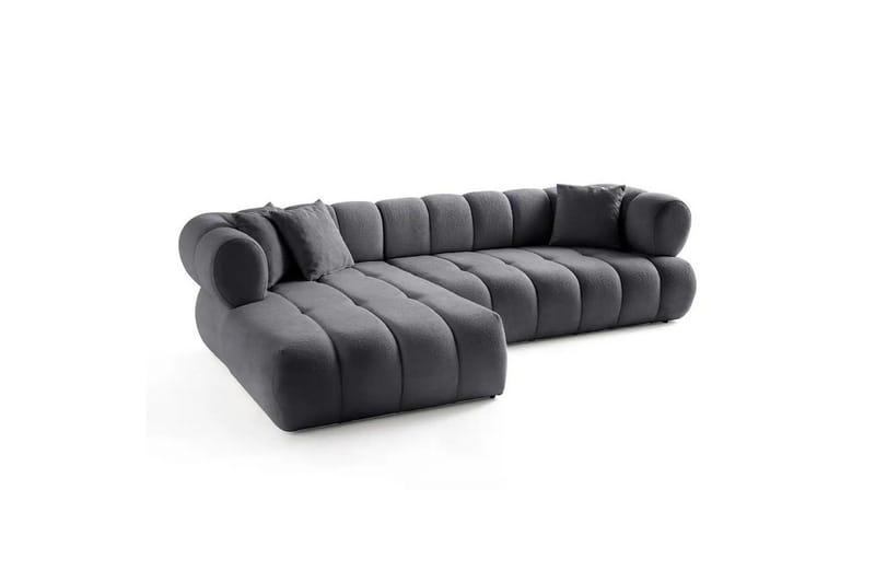 Mississauga Sofa med divan 3-seter - Mørkgrå - Møbler - Sofaer - Sofaer med sjeselong - 3 seters sofa med divan