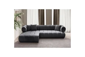 Mississauga Sofa med divan 3-seter - Mørkgrå - Møbler - Sofaer - Sofaer med sjeselong - 3 seters sofa med divan
