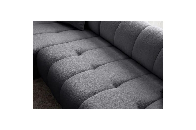 Mississauga Sofa med divan 3-seter - Mørkgrå - Møbler - Sofaer - Sofaer med sjeselong - 3 seters sofa med divan