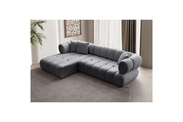 Mississauga Sofa med divan 3-seter - Mørkgrå - Møbler - Sofaer - Sofaer med sjeselong - 3 seters sofa med divan