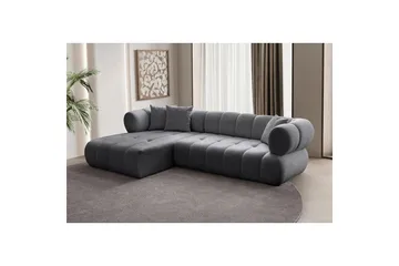 Mississauga Sofa med divan 3-seter - Mørkgrå - Møbler - Sofaer - Sofaer med sjeselong - 3 seters sofa med divan