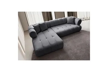 Mississauga Sofa med divan 3-seter - Mørkgrå - Møbler - Sofaer - Sofaer med sjeselong - 3 seters sofa med divan
