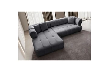 Mississauga Sofa med divan 3-seter - Mørkgrå - Møbler - Sofaer - Sofaer med sjeselong - 3 seters sofa med divan