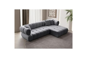 Mississauga Sofa med divan 3-seter - Mørkgrå - Møbler - Sofaer - Sofaer med sjeselong - 3 seters sofa med divan
