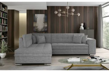 Moclino Sofa med Sjeselong Venstre - Grå - Møbler - Sofaer - Sofaer med sjeselong